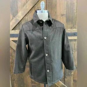 Missani Le Collezioni Cashmere Wool Blend Brown Button Up Shacket Men’s M